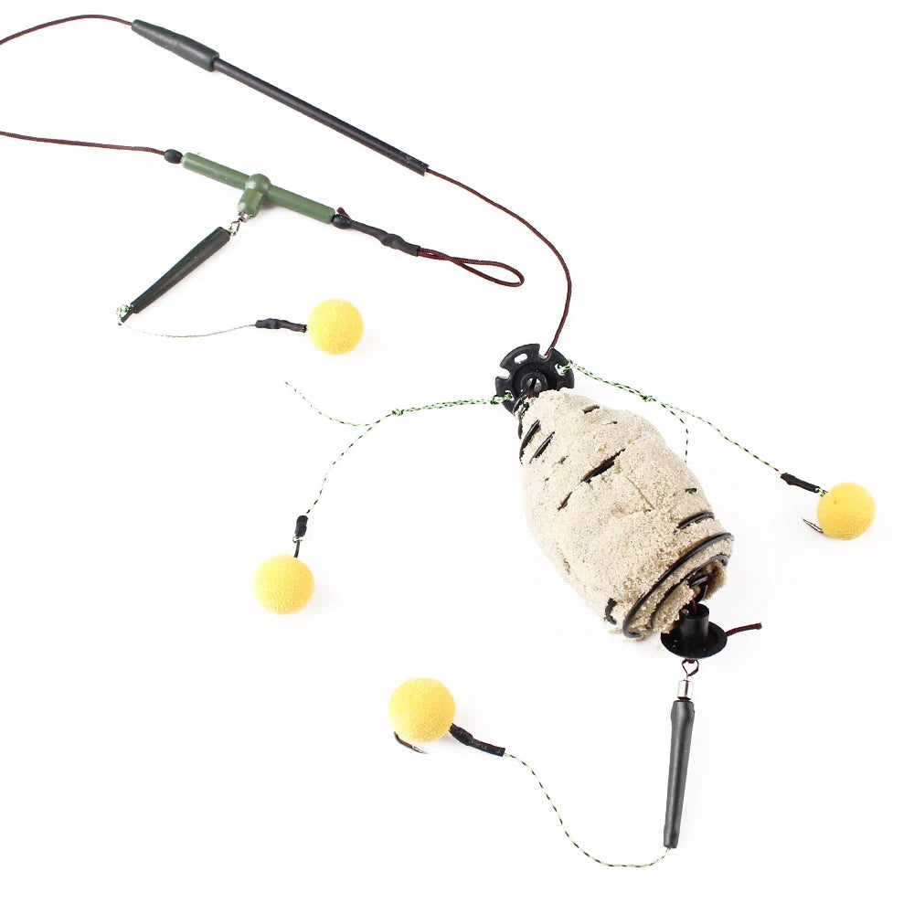 Metal Feeder Hook 30-80g Fishing Steel Accessories Carp Bait Cage