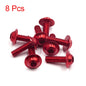 20Pcs M6x20mm Orange Hexagon Motorcycle License Plate Bolts & Screws