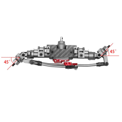 SCX10 II CNC Aluminum Front & Rear Axle Set 30T/8T for Axial AR44 90046 90047 Upgrade - EXPROTAS