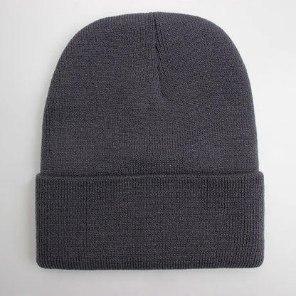 Warm Knitted Cap Beanie Wool Unisex Winter Hat Men Women 24 Colors