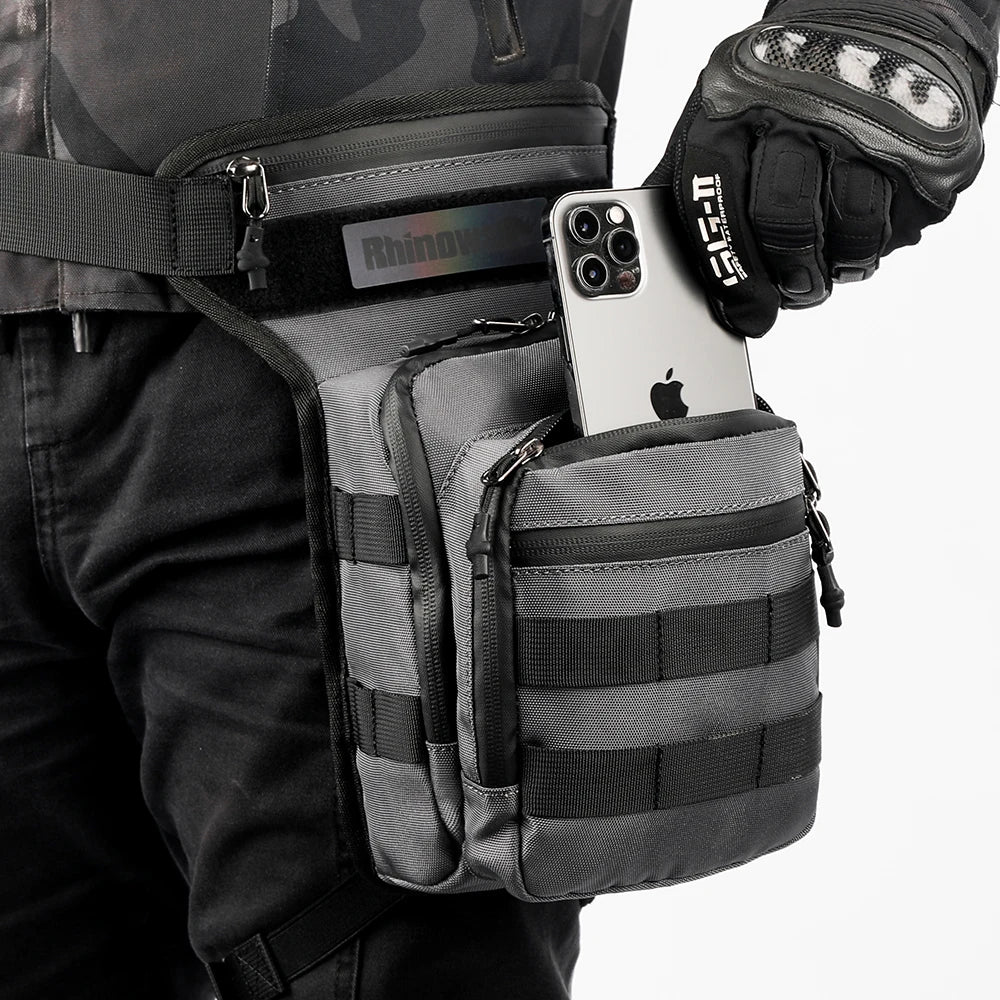 Rhinowalk Motor Waist Bag 3L Motorcycle Waist Packs Leg Bag Thigh Belt Hip Bum Travel Cell/Mobile Phone Purse Fanny Pack Bags-EXPROTAS