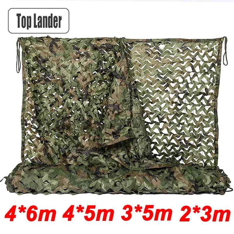 Camouflage Net Shade Mesh for Hunting Garden Camping Sun Shelter 6x4m 2x3m