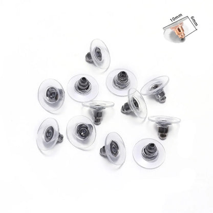 200-2000Pcs Rubber Ear Plug Stoppers Soft Silicone Earring Findings DIY