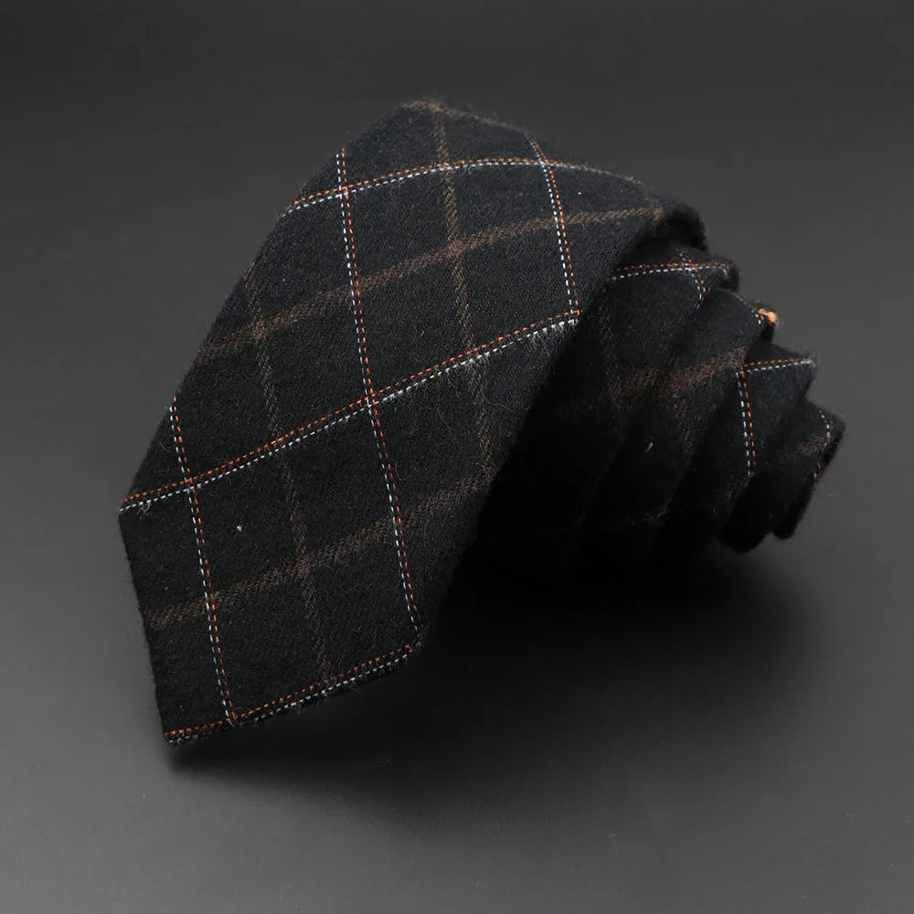 Mens Tie 6cm Slim Solid Classic Necktie for Wedding Party Casual