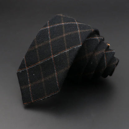 Mens Tie 6cm Slim Solid Classic Necktie for Wedding Party Casual