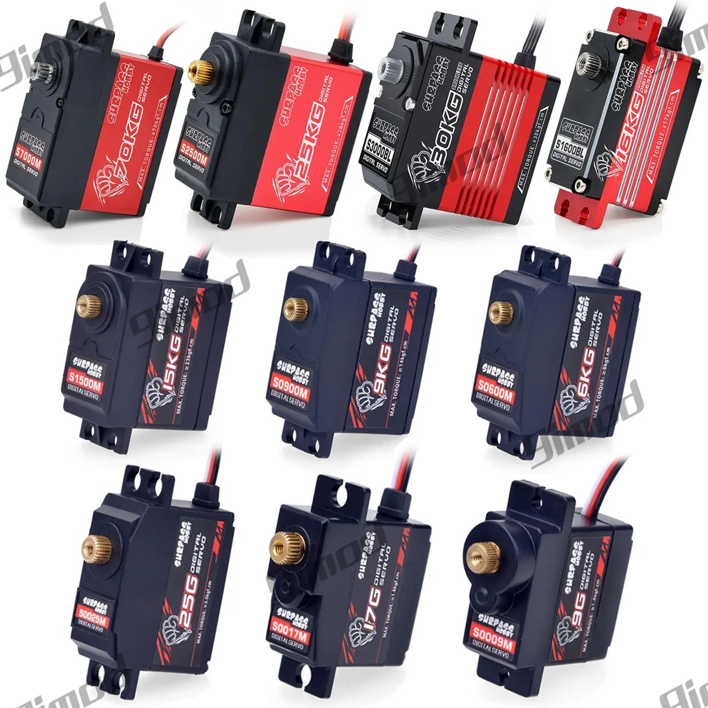 High Speed Metal Gear RC Servo for 1/10 Car (15-30kg Torque Options)