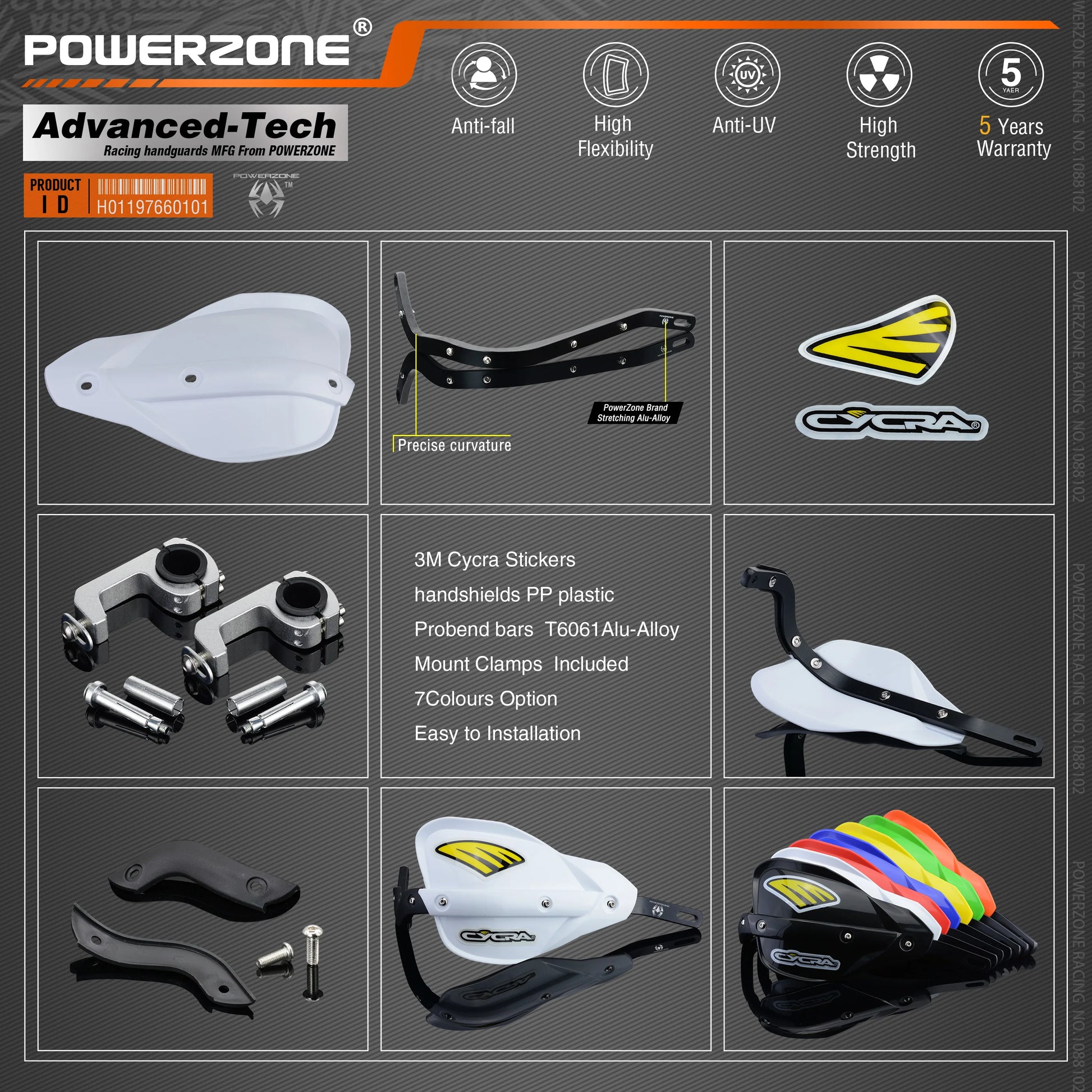 Powerzone Probend Handguards For Honda KTM ADV EXC EnduroHusqvarna TE CRF WRF DRZ KLX Motorcycle Dirt Bike ATV Handlebar - EXPROTAS