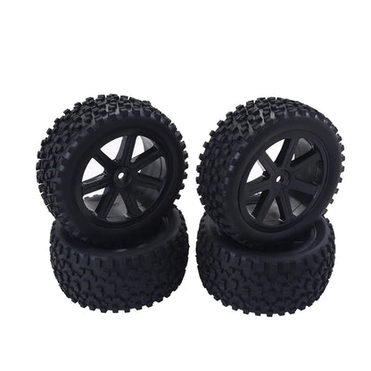 1/10 RC Off-Road Buggy Front & Rear Tires Wheels Set 12mm Hex with Foam Inserts