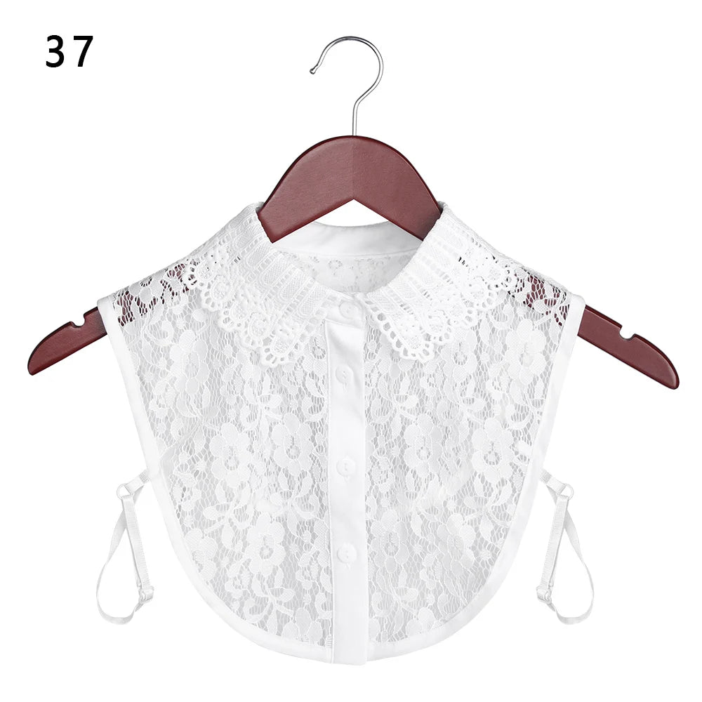Lace Fake Collar Detachable Women Blouse Lapel Shirt Clothes Accessories
