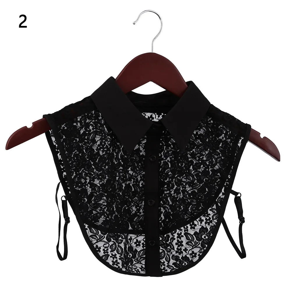 Lace Fake Collar Detachable Women Blouse Lapel Shirt Clothes Accessories