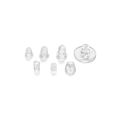 200-2000Pcs Rubber Ear Plug Stoppers Soft Silicone Earring Findings DIY