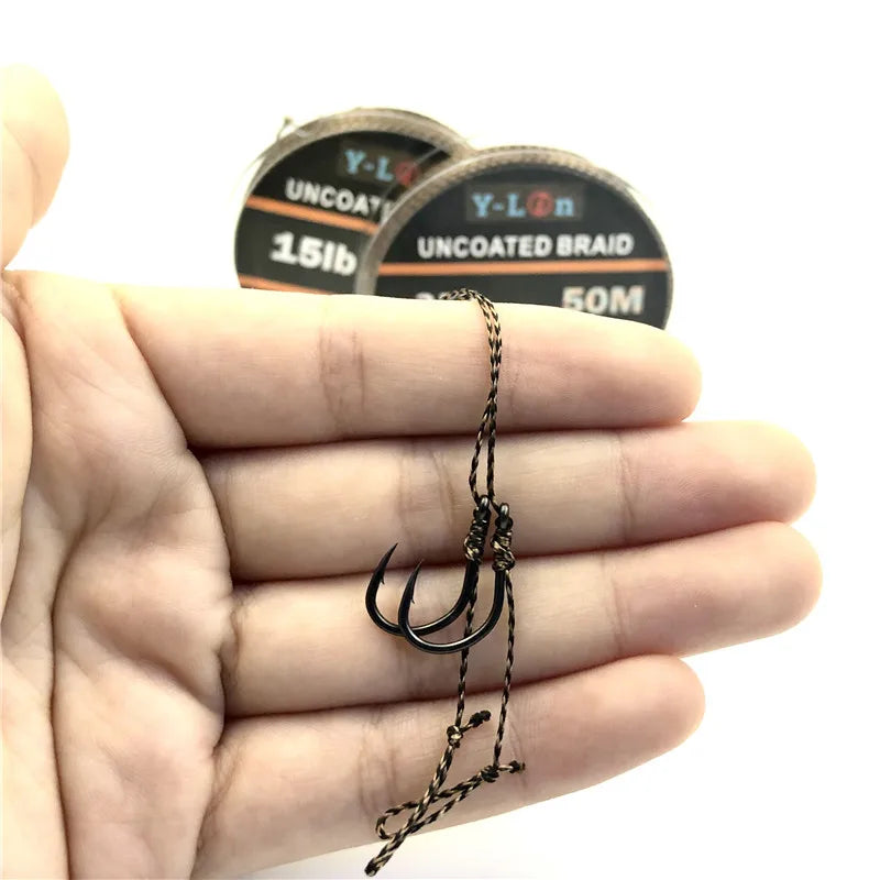 Soft Hook Carp Fishing Line 50m Braid Hooklink for Hair Rig 25/35LB