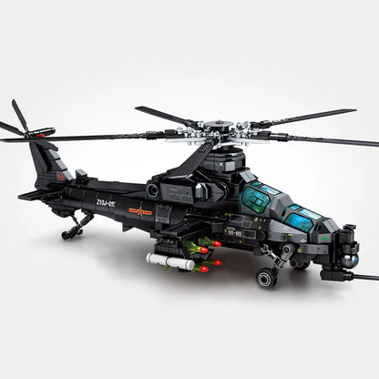 SEMBO Z-10 Military Helicopter Building Blocks 732pcs SWAT Gunship Model Toy Gift