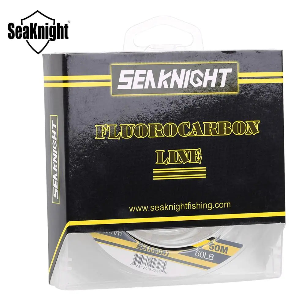 SeaKnight 50M/100M Japan Fluorocarbon Fishing Line, 3-100LB Carbon Fiber Leader for Carp