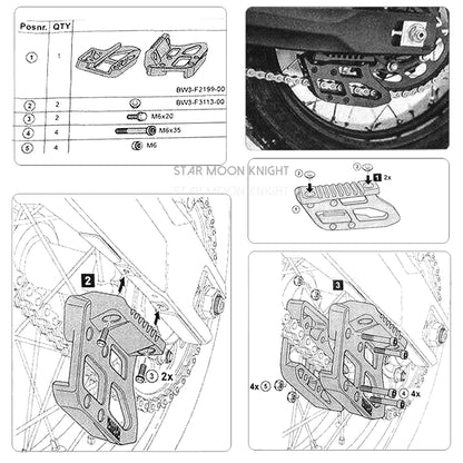 Chain Guide Pulley Protector Stabilizer Plate for Yamaha Tenere 700 2019-2021