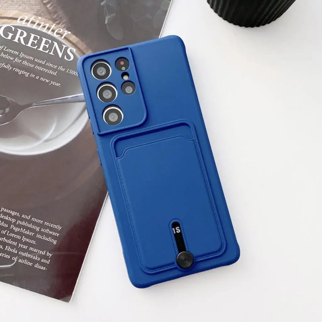 Soft Wallet Card Holder Case for Samsung S21-S26 A17-A57 Candy Cover