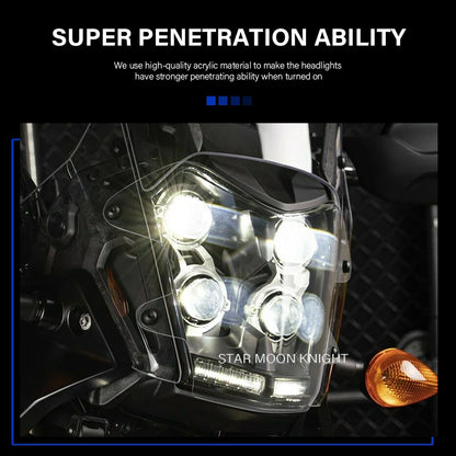 For Yamaha Tenere 700 Acrylic Headlight Protector Cover 2019-2024