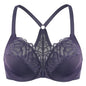 MELENECA Women’s Plus Size Front Closure Lace Underwire Bra Unlined - EXPROTAS