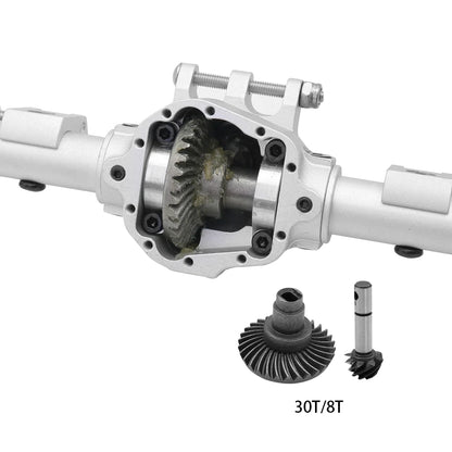 SCX10 II CNC Aluminum Front & Rear Axle Set 30T/8T for Axial AR44 90046 90047 Upgrade - EXPROTAS
