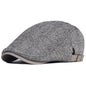 Big Size Newsboy Cap Men Wool Herringbone Gatsby Flat Hat Winter