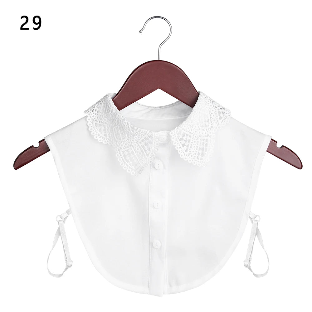 Lace Fake Collar Detachable Women Blouse Lapel Shirt Clothes Accessories