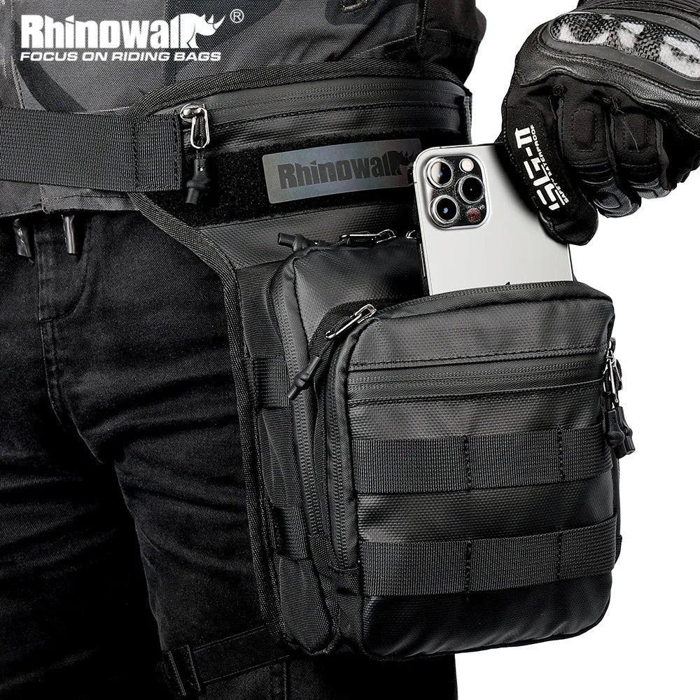 Rhinowalk Motor Waist Bag 3L Motorcycle Waist Packs Leg Bag Thigh Belt Hip Bum Travel Cell/Mobile Phone Purse Fanny Pack Bags-EXPROTAS