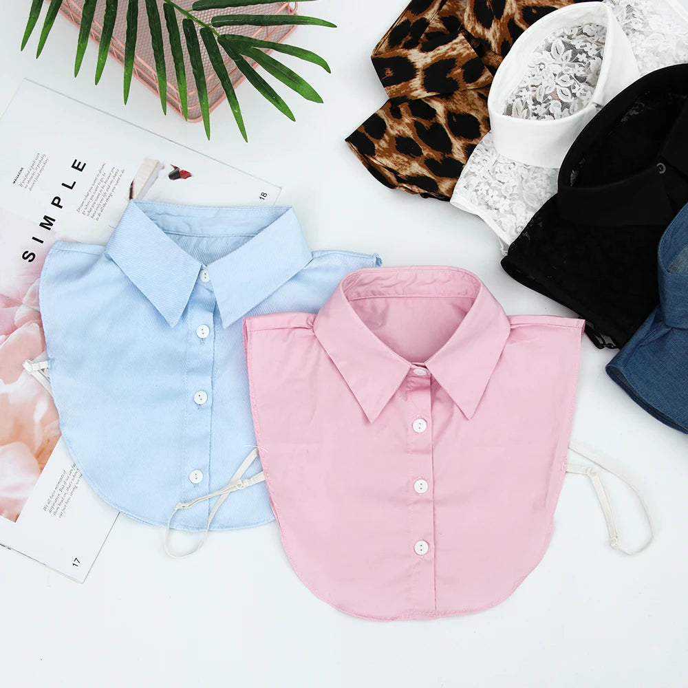 Lace Fake Collar Detachable Women Blouse Lapel Shirt Clothes Accessories