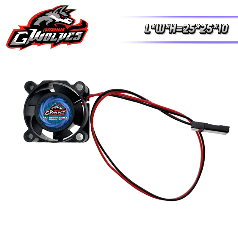 RC Motor Cooling Fan 25/30/35/40/50mm 8000RPM ESC Futaba Plug