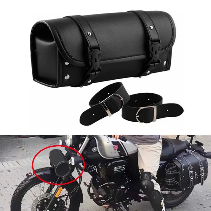 Motorcycle PU Leather Saddlebag Tool Bag for Harley Sportster XL 883 1200