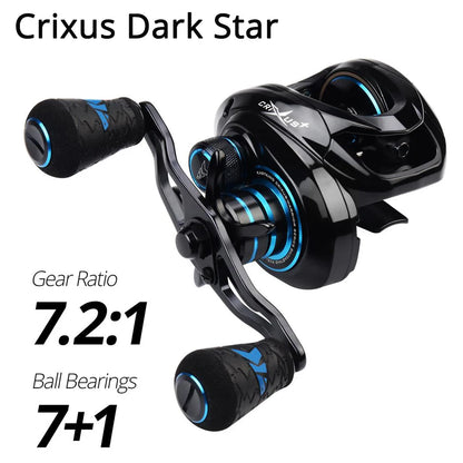 KastKing Crixus 7+1BBs 8KG Max Drag 206g Super Light Weight Baitcasting Reel Magnetic Brake System Freshwater Fishing Coil-EXPROTAS