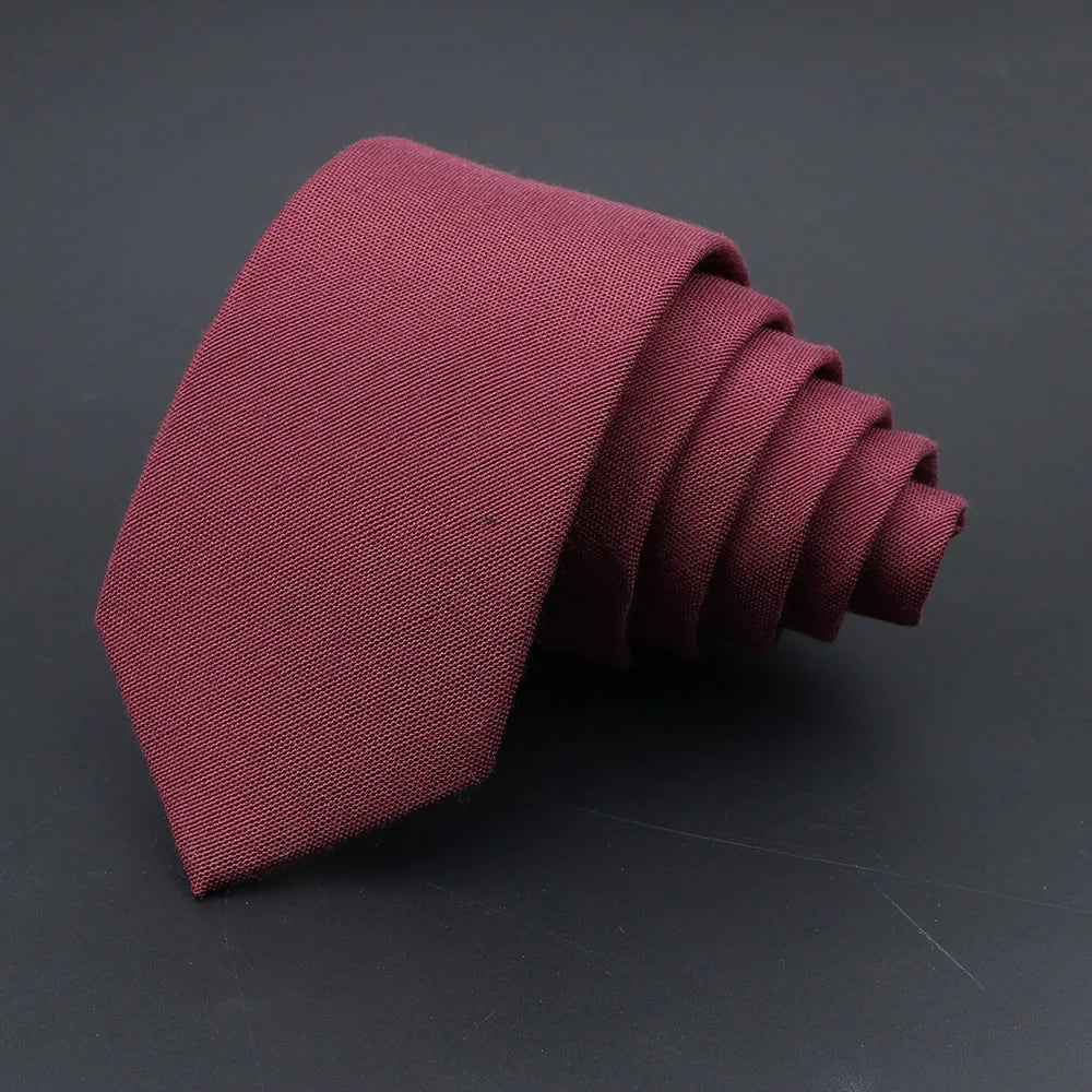 Men Necktie Wool Slim Brown Handmade Casual Ties Accessories