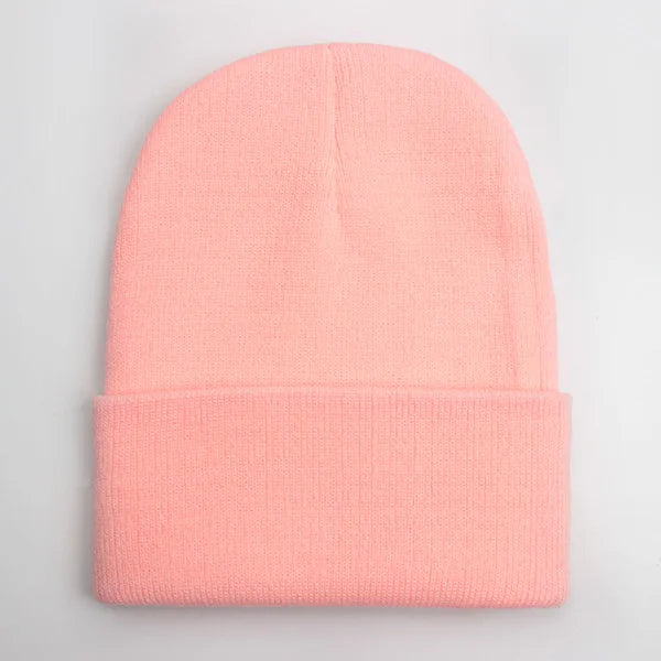 Warm Knitted Cap Beanie Wool Unisex Winter Hat Men Women 24 Colors