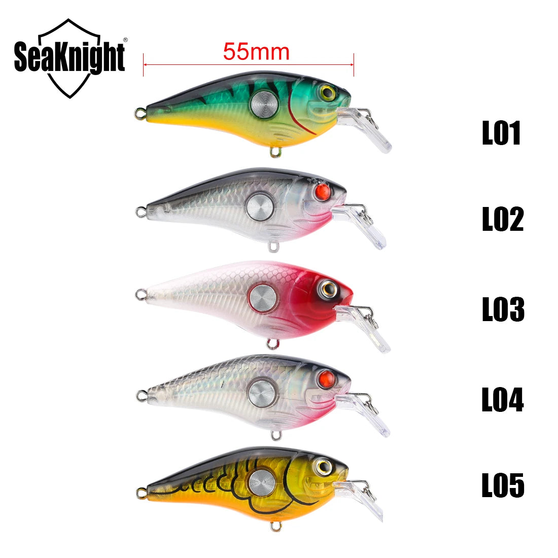 SeaKnight SK003 10g 55mm Crankbait Lure, Floating Deep Diving Wobbler for Saltwater Fishing