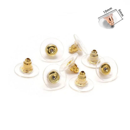 200-2000Pcs Rubber Ear Plug Stoppers Soft Silicone Earring Findings DIY