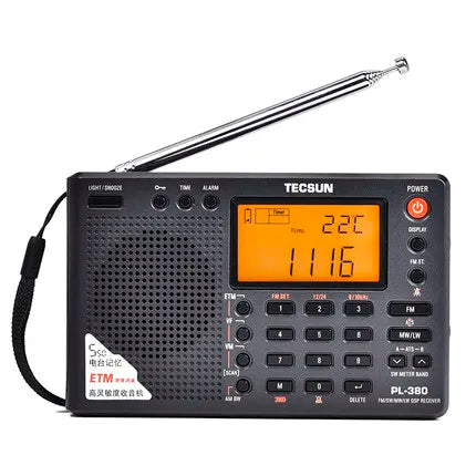 Tecsun PL-380 DSP Portable Radio FM LW SW MW Full Band Digital Stereo Receiver