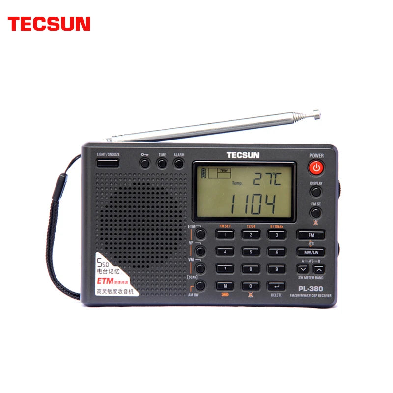 Tecsun PL-380 DSP Portable Radio FM LW SW MW Full Band Digital Stereo Receiver