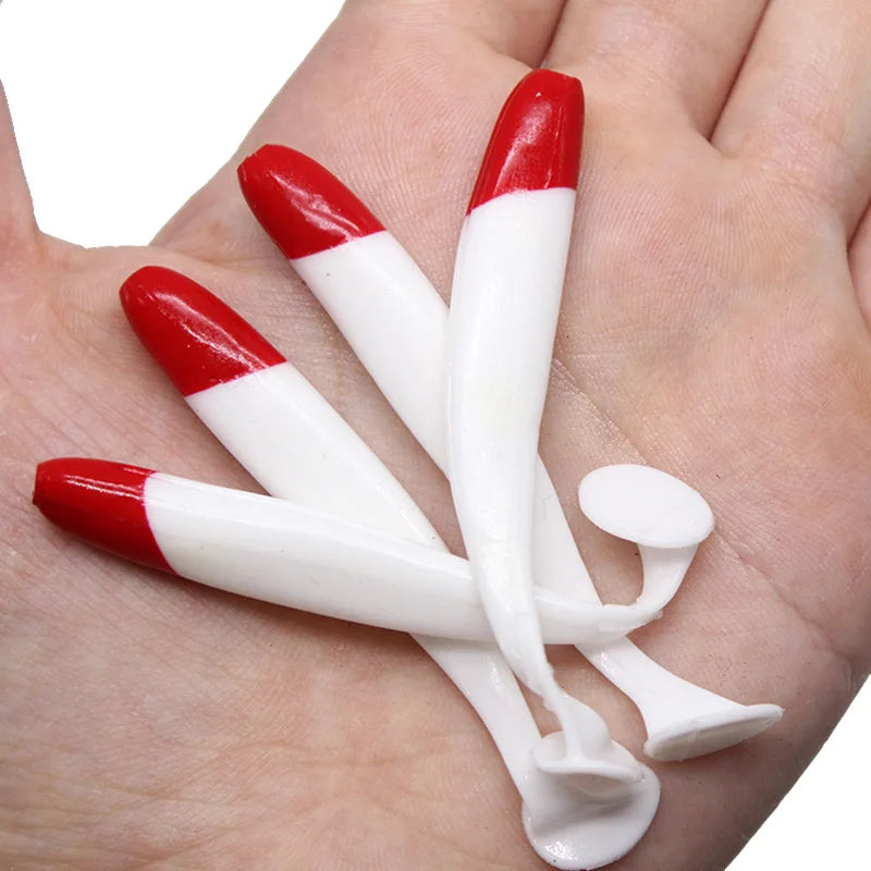 10pcs Fishing Lure Soft Silicone Swimbaits Worms for Bass and Pike