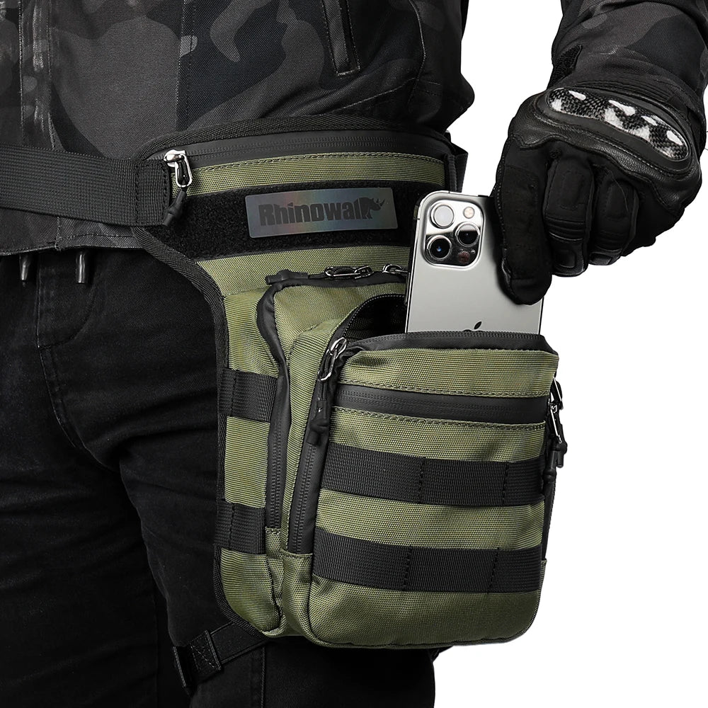 Rhinowalk Motor Waist Bag 3L Motorcycle Waist Packs Leg Bag Thigh Belt Hip Bum Travel Cell/Mobile Phone Purse Fanny Pack Bags-EXPROTAS