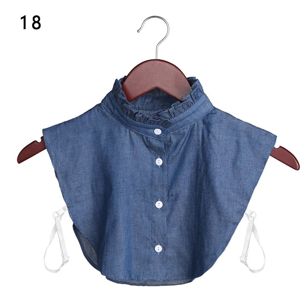 Lace Fake Collar Detachable Women Blouse Lapel Shirt Clothes Accessories
