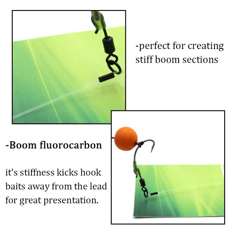 Carp Fluorocarbon Hooklink Boom Line 15/25/35lb Combi Chod Rig Tackle