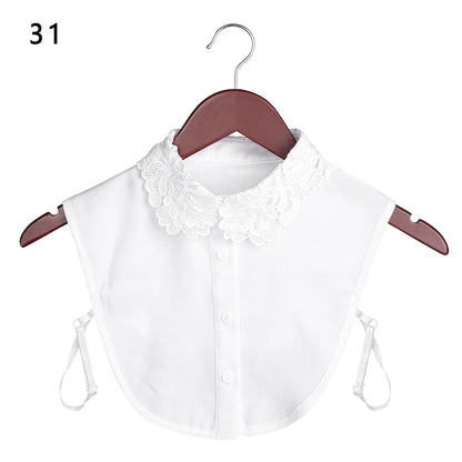 Lace Fake Collar Detachable Women Blouse Lapel Shirt Clothes Accessories