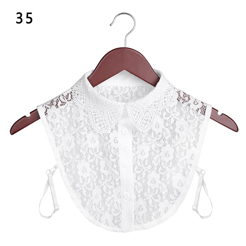 Lace Fake Collar Detachable Women Blouse Lapel Shirt Clothes Accessories