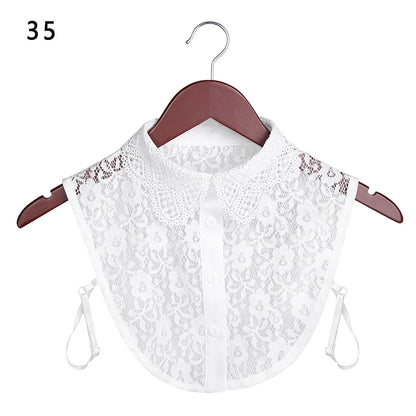 Lace Fake Collar Detachable Women Blouse Lapel Shirt Clothes Accessories