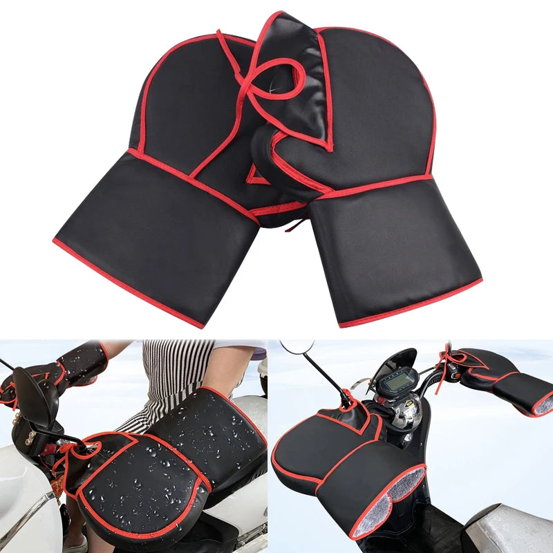Motorcycle Gloves Waterproof Handlebar Muffs Winter Warm Scooter Hand Covers
