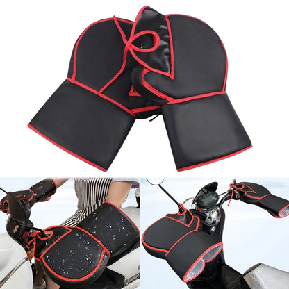 Motorcycle Gloves Waterproof Handlebar Muffs Winter Warm Scooter Hand Covers