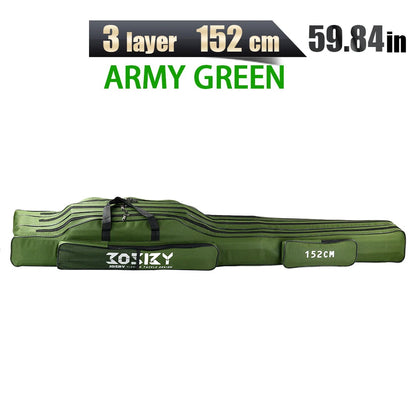 PROXPE 150-180cm Fishing Rod Bag Foldable Carp Pole Storage Carry Case