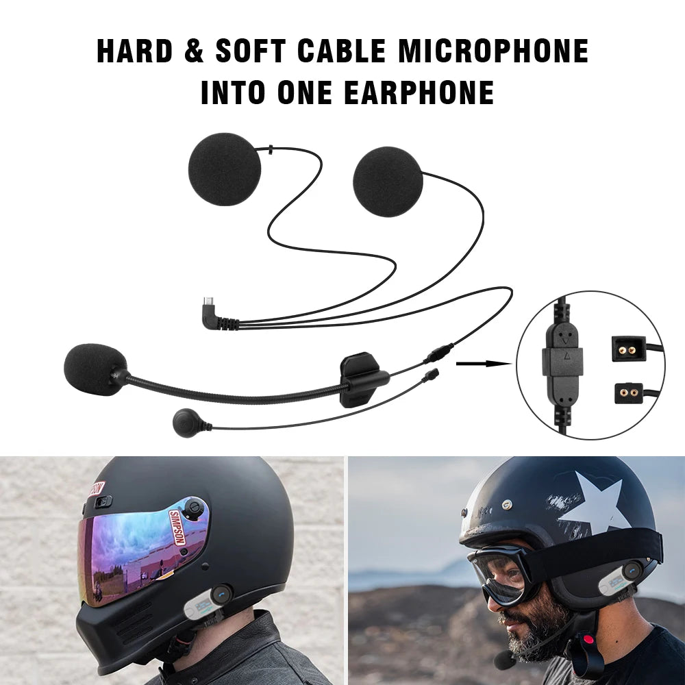 FreedConn Bluetooth Motorcycle Intercom Helmet Headset Wireless Motorbike Head Interphone LCD Screen FM Earphone