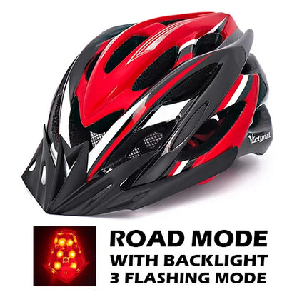 VICTGOAL Bicycle Helmet Men's Ultralight Taillight LED MTB Road Bike Helmet Cycling Motorcycle Electric Scooter Safty Helmets-EXPROTAS