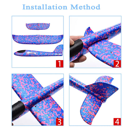 48cm EVA Foam Aircraft Toy Glider Hand Throw Flying Plane for Kids Outdoor