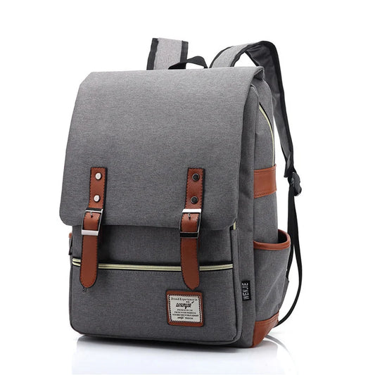 Vintage Oxford Laptop Backpack Waterproof 16" School Travel Bag Unisex Large